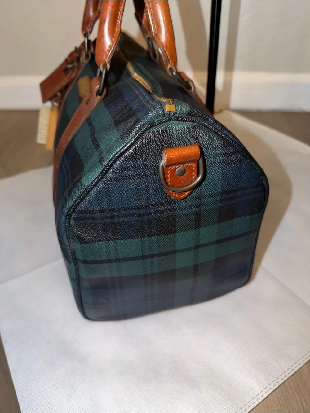 Vintage Polo Ralph Lauren Blackwatch Plaid Boston Bag - Picture 5 of 16